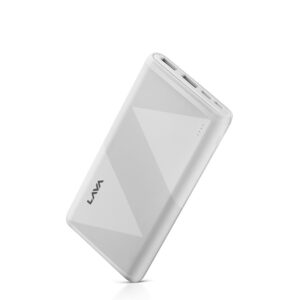 Lava PB11 | 10000mAh | 12W Power Bank | Dual USB Charging Ports | 2 Input Ports Type-C & Micro USB |(White)