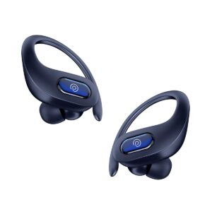 pTron Newly Launched Bassbuds Sports in-Ear TWS Earbuds with HD Mic, 45H Playtime, (Blue)