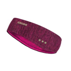 GRODD Bluetooth Smart Head Band, Ultra Thin Speakers,Washable (Amaranth Purple)