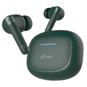 pTron Bassbuds Duo Pro TWS in Ear Earbuds with 3D Audioscape,Fast Type-C Charging&Ipx5(Green)