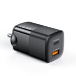 Costar 65W Gan Dual Port Fast Charger Qc/Pd, 2 In 1 Usb & Type C Fast Charger Adapter, Black