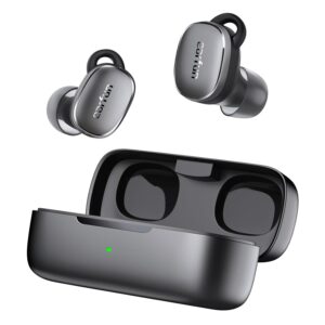 EarFun Free Pro 3 Noise Cancellation Earbuds, Hi-Res AUDIO WIRELESS Certification,Multipoint,Brown Black