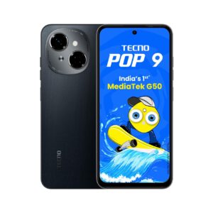 Tecno POP 9 (Startrail Black, 3GB+64GB) |India's 1st Mediatek G50 | IP54 Rated