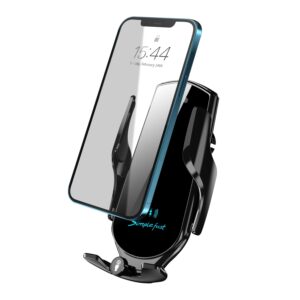 NOYMI Wireless Charger for Car | Automatic Clamping Wireless Car Charger Mount | Car Mobile Holderr - Black
