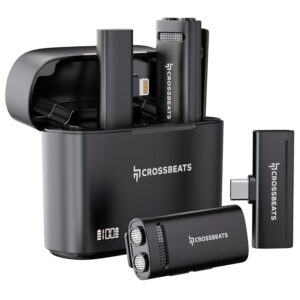 CrossBeats Clip M01 Wireless Microphones | Plug & Play Auto Pairing Compatible