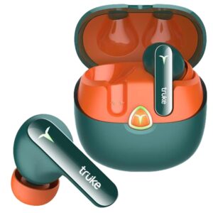 truke New Launch BTG Flex Gaming Earbuds with Dual Pairing, 40ms Ultra Low Latency Battle Mode™, (Alpine Green)