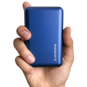 Ambrane 20000mAh Premium Metallic Nano Powebank, 22.5W Super Fast Charging, Compact Pocket Size(Powerlit XL, Blue)