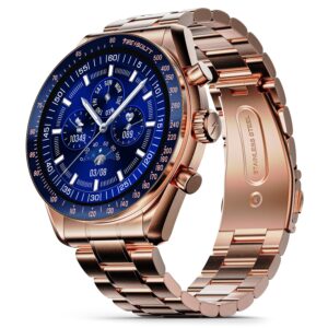 Fire-Boltt Moonwatch 36.3mm (1.43 inch) AMOLED Display, Wireless Charging, Metallic Frame, (Rose Gold)