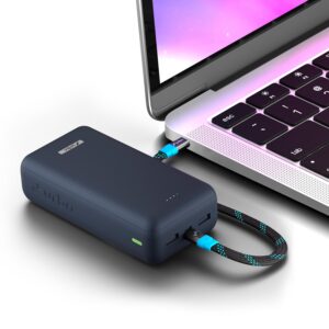 URBN 27000 mAh 65W Ultra Fast Charging Compact Power Bank | Type C Power Delivery (Blue)