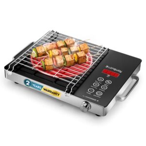 Longway Infralite Pro 2200W Infrared Induction Cooktop with Steel Grill Rack